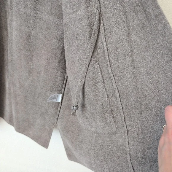 NWT Barefoot Dreams CozyChic Ultra Lite Shawl Vest Brown Loden XL BDWCU21535 - Picture 7 of 9